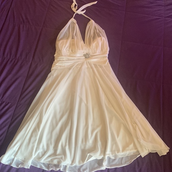 Semi-formal after-wedding dress white XXL $65 - Picture 2 of 5